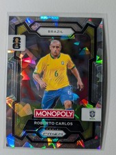 2026 Prizm Monopoly World Cup #17 Roberto Carlos Silver Cracked Ice Prizm SSSP