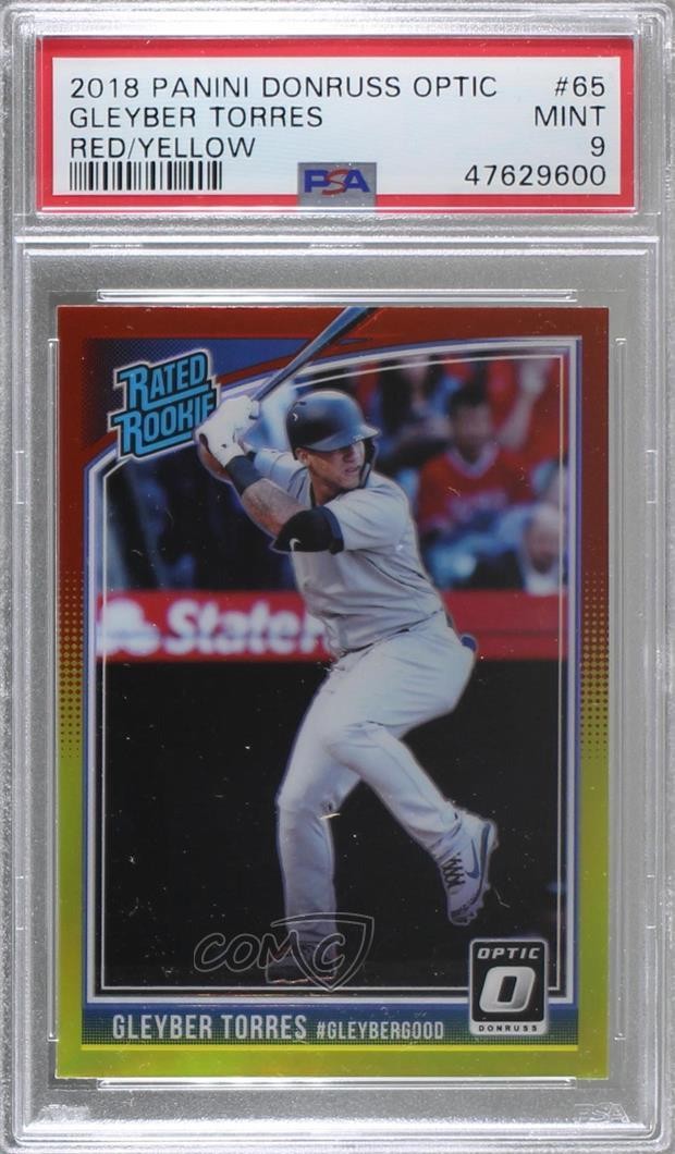 2018 Panini PANINI DONRUSS OPTIC RED/YELLOW #65 Gleyber Torres front