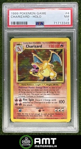 Charizard Holo PSA 7 1999 Pokemon Set #4/102 3349