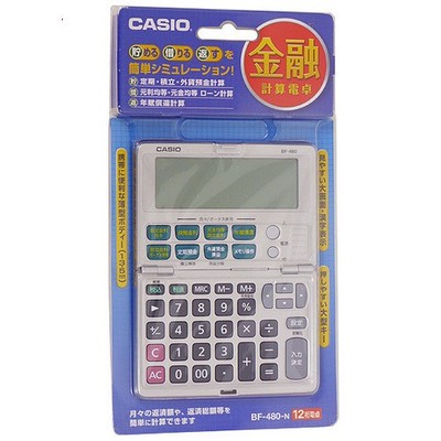 CASIO BF-480-N Financial Calculator 12-Digit CR2025 Button Battery 118x13.5x81.5