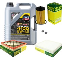 Mann Inspektionspaket 5 L Liqui Moly Top Tec 4100 5W-40 FüR Opel Chevrolet Astra