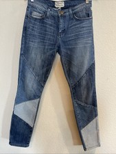 Current/Elliott The Stiletto Patchwork Skinny Blue Jeans Women's 27 Made in USA
