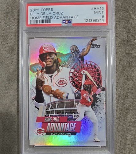 2025 Topps Home Field Advantage #HA16 Elly De La Cruz Reds RC Rookie PSA 9 MINT