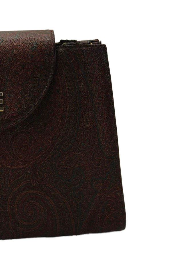 Bolso sin asas Etro para mujer de cuero con estampado de cachemira tono dorado multicolor Foto 2 de 4
