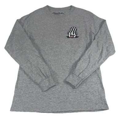 TigerBelly Long Sleeve T Shirt Gray Graphic Tee Adult Small E202