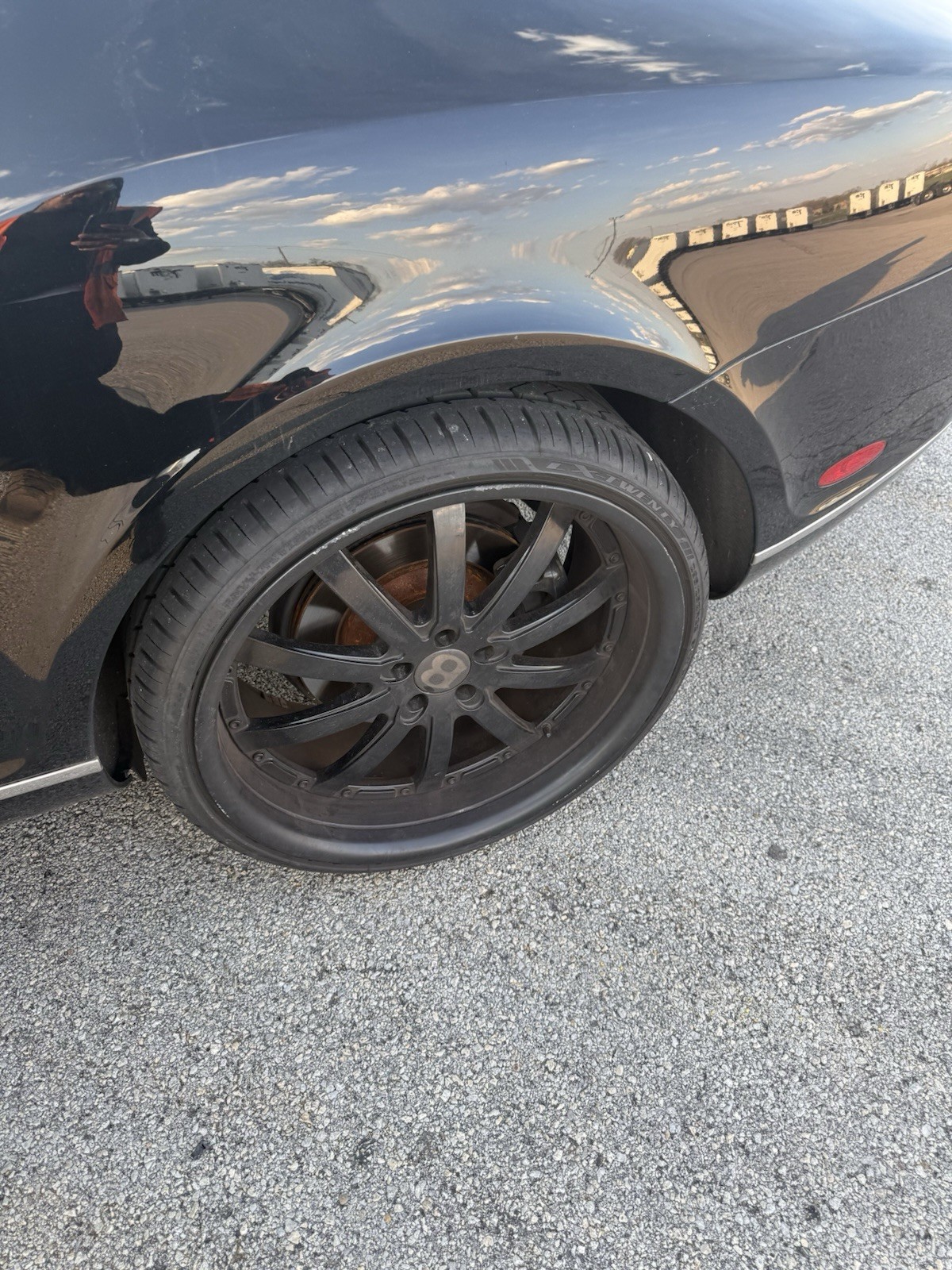 22 Stagger Bentley Rims Black Set