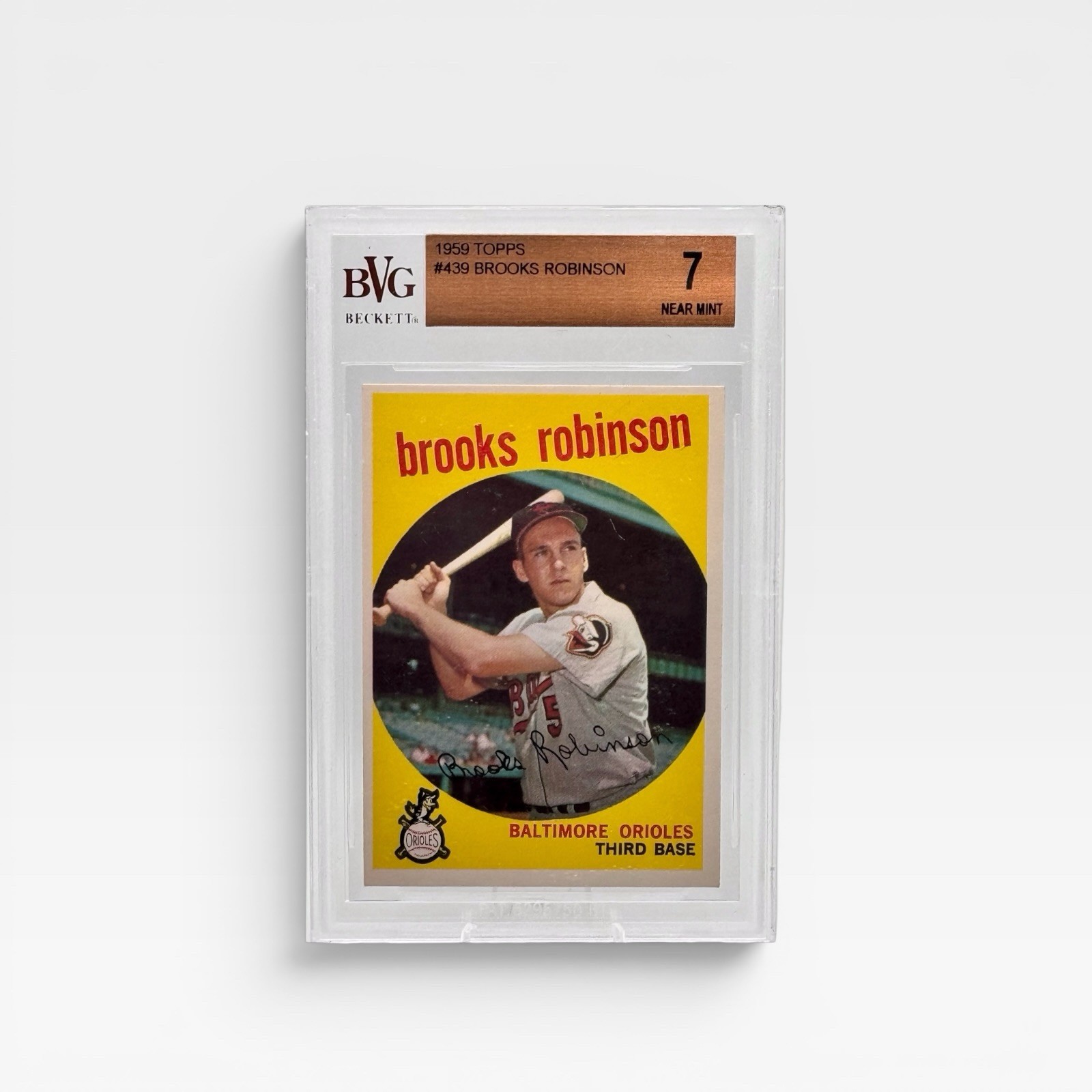 1959 TOPPS #439 BROOKS ROBINSON PSA 7 NM Baltimore Orioles HOF