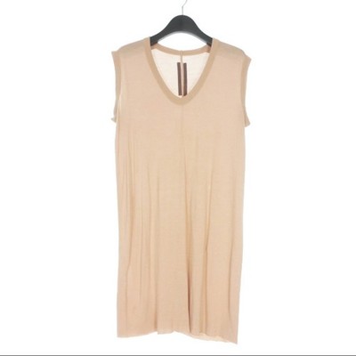Rick Owens 13aw PLINTH V-neck Sleeveless Cut Saw T-shirt 40 ROSE Rp13f01002 Used