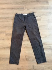 Norse Projects Men’s Chino Pants W31 Regular Charcoal Gray Washed Cotton