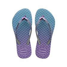 Havaianas Girl's Slim Glitter Mermaid Flip Flops Size 3/4Y , NEW With Tags