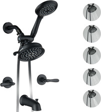 2 Handle Shower Faucet Set with Tub Spout Shower Faucets Sets Complete Two Handl