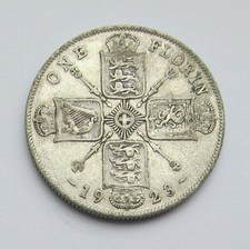 George V 1923 Silver Florin (2 shillings) - Good filler/collectable coin
