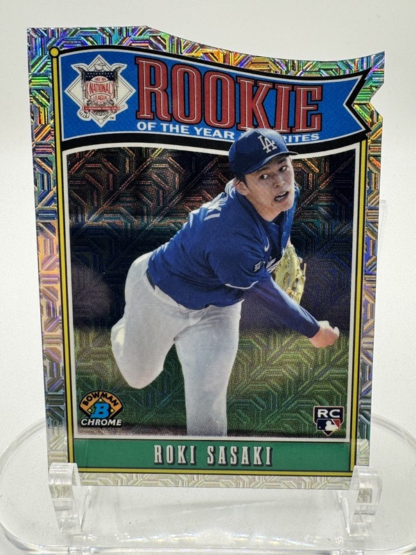 2025 Bowman Chrome Roki Sasaki Mojo Refractor Die Cut ROY-10 (RC) Dodgers Rookie