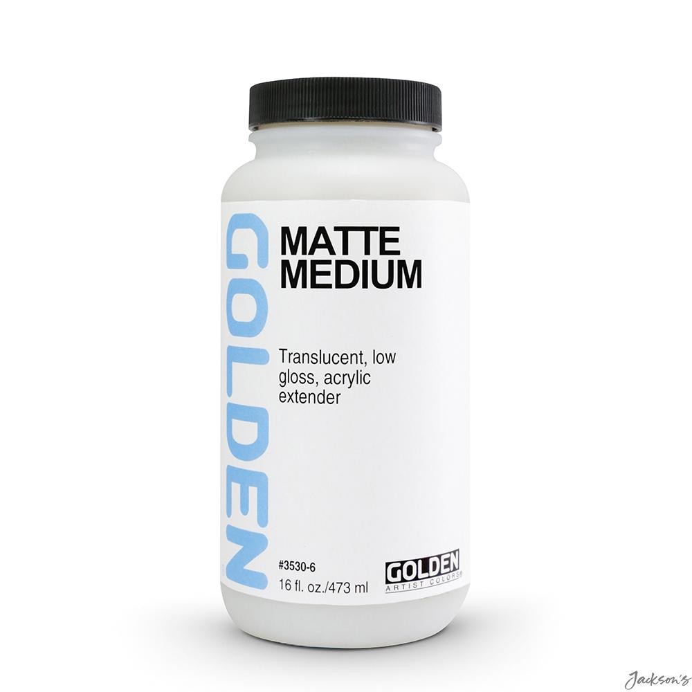 Golden Matte Medium Liquid Acrylic Medium 473ml For Extending Colours Blending