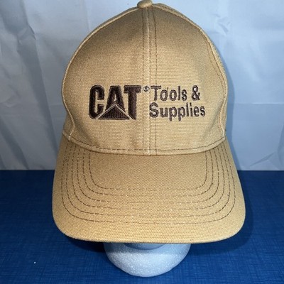 CATERPILLAR CAT TOOLS & SUPPLIES ADULT SIZE ADJUSTABLE BROWN 100% COTTON CAP HAT