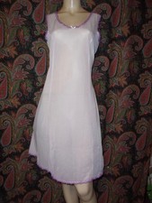 Cozee Corner Polyester A-line Lilac Princess Slip Nighty Lingerie L