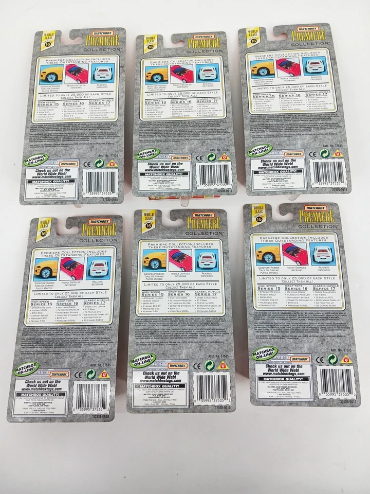 Matchbox Premiere Collection World Class Series 16 Drop Tops Complete Set of 6 - Image 2 of 4