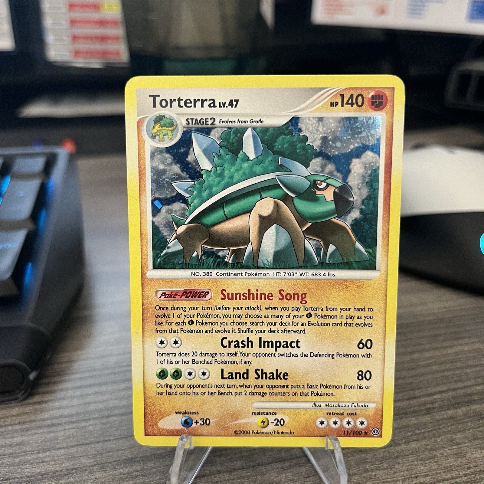 Pokemon Torterra 11/100 Stormfront Holo LP