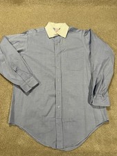 Brooks Brothers Shirt Mens 15.5 3 Makers Blue USA Made Oxford Ocbd Dress Work