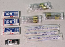 High Polymer Erasers New Lot of 10 Various Types of Erasers Pentel