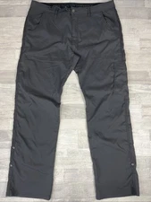 Prana Zion Pants Men’s 40x33 Stretch Cargo Roll Up Belted Hiking Outdoors EUC