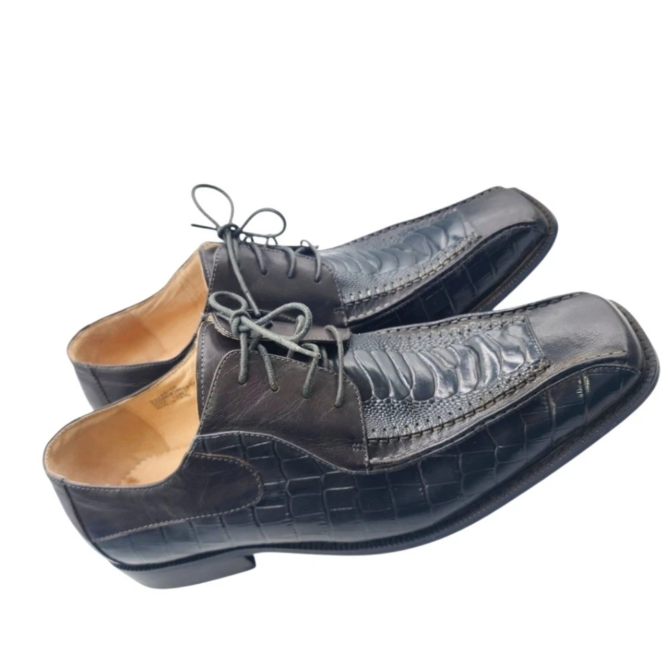 Oxford Stacy Adams para hombre gris con estampado de cocodrilo talla 13 M Foto 3 de 4