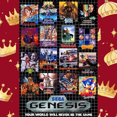 Sega Genesis Gaming A3 Poster Nostalgie 1990er Man Cave Retro DW113