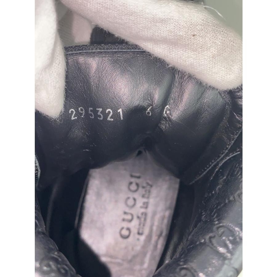 GUCCI Women's Lace-Up Sherry Line Leather Boots Size:6/JP:24 Black 141203K Auth thumbnail 5