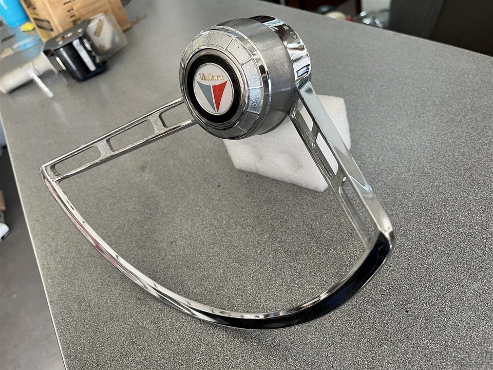 1960 1961 Plymouth Valiant Horn anel botão de direção fabricante de equipamento original 60 61 - Imagem 3 de 4