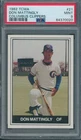 1982 TCMA Columbus Clippers #21 Don Mattingly PSA MINT 9 *0020