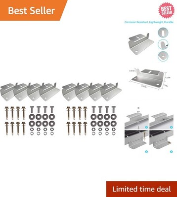 2 Sets of Corrosion-Resistant Z Brackets for Solar Panels - Lightweight Aluminum