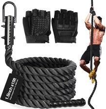 Cuerda de Escalada 1.5" para Gimnasio, Fitness y Entrenamiento de Fuerza