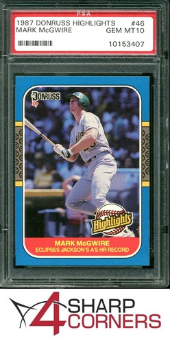 1987 DONRUSS HIGHLIGHTS #46 MARK McGWIRE ATHLETICS PSA 10