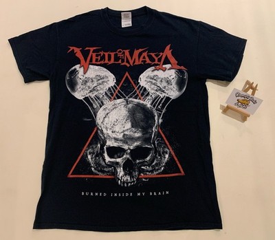 T-Shirt Gildan Veil of Maya Burned Inside My Brain schwarz (M) VINTAGE RARE 90S