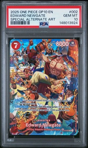 2025 ONE PIECE ST15-002 OP10 ROYAL BLOOD EDWARD NEWGATE WHITEBEARD  PSA 10
