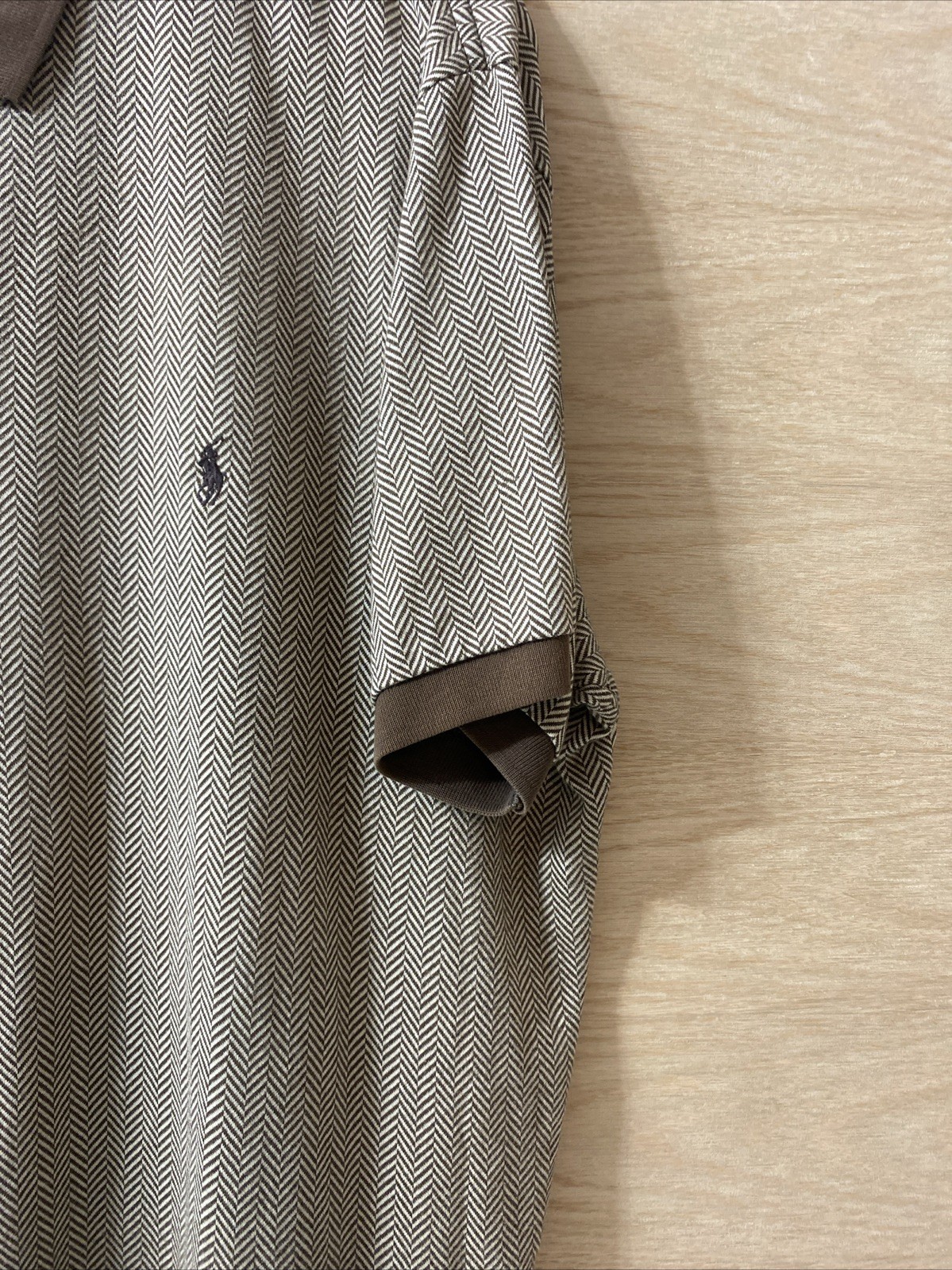 POLO RALPH LAUREN Men's  Polo Shirt Henley Collar Brown XL Pima Cotton thumbnail 4