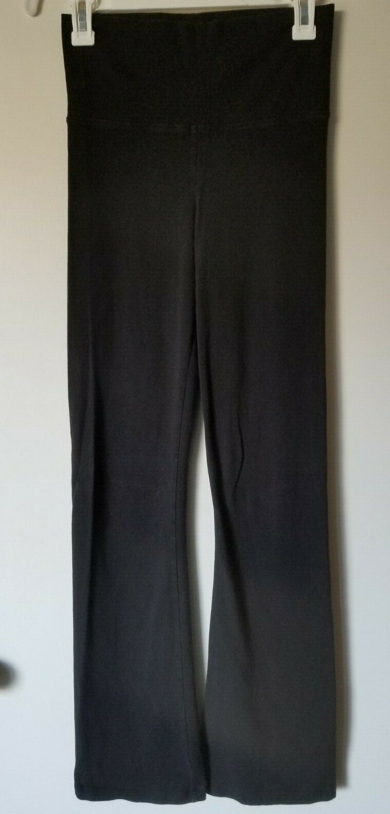 Yoga Basic Solid Black Elastic Waist Stretch Pant… - image 1