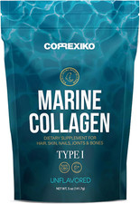 Marine Collagen Powder Supplement Unflavored - 10,000Mg Double Hydrolyzed Col...