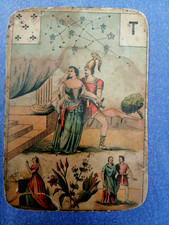 Ancienne carte de tarot Français, divinatoire 1890 Grand le Normand Grimaud