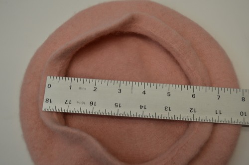 Pink Wool Beret Womens Small Fuzzy Stretch French Boho Artist Felt Travel Warm - Picture 7 of 8