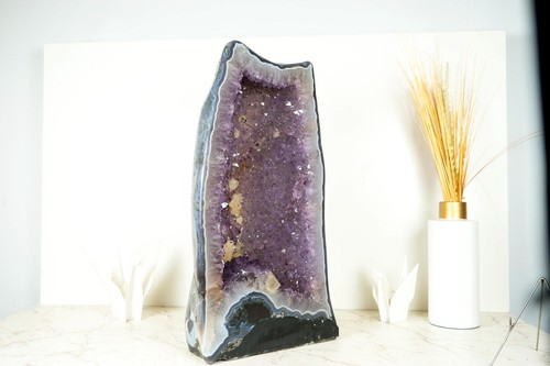 Geoda de amatista grande de alta calidad de 62 lb con amatista púrpura lavanda - Imagen 3 de 10