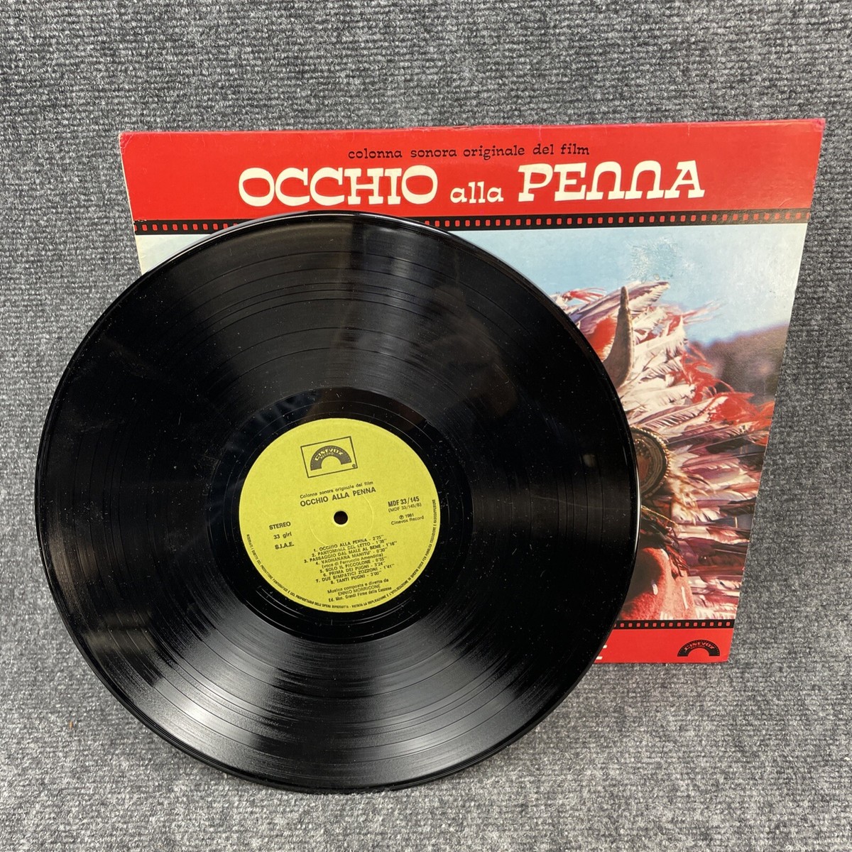 伊LP Ost, Ennio Morricone 羽の目玉模様 Occhio Alla Penna MDF33145 CINEVOX /00260 Ennio Morricone 
