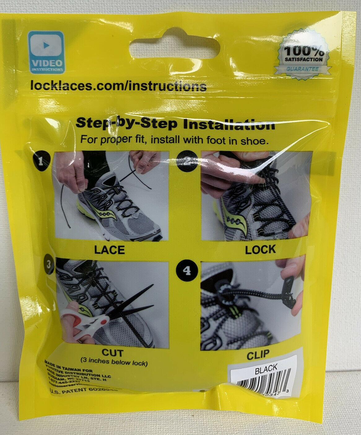 2x Lock Laces Elastic No Tie Shoelaces (2 Pair/Pack) One Size Fits All