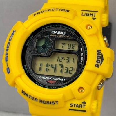 Casio G-SHOCK DW-6300 First-Generation Frogman Yellow Good