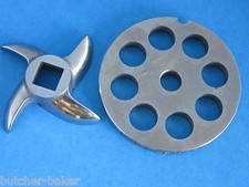  8 x 1/2" DISC PLATE  KNIFE Meat Grinder Grinding SET Stainless Steel 
