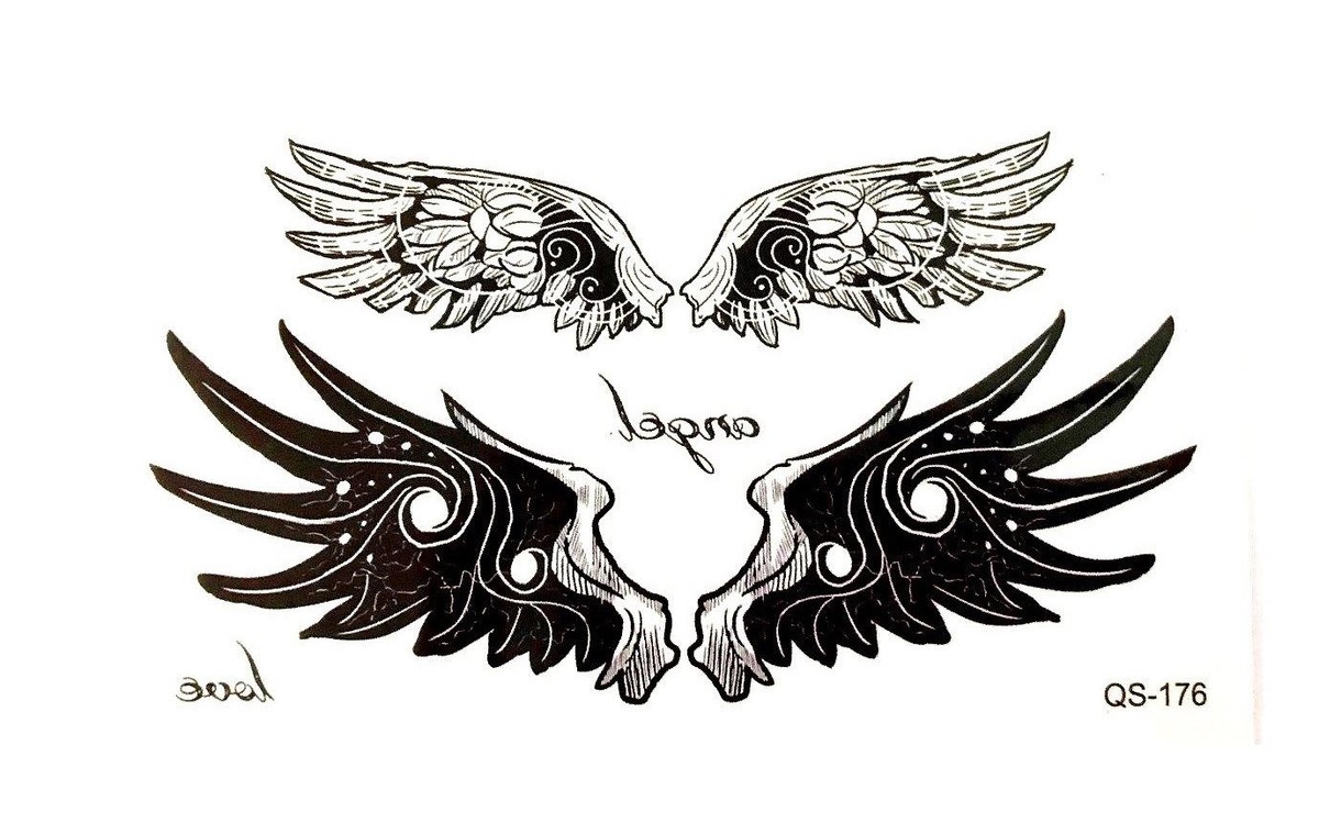 Tribal Wing Back Tattoo