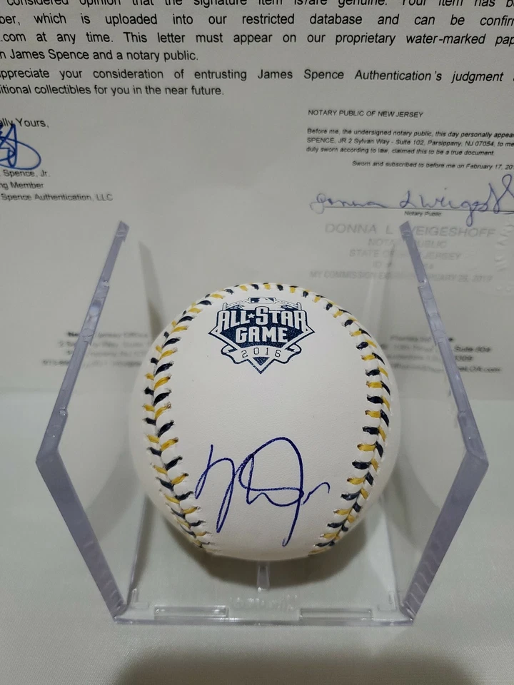 Mike Trout 2016 MVP Auto Signed 2016 All Star Game ROMLB Auth by JSA LOA Z41263 - Image 3 of 4