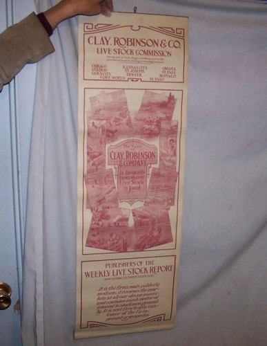 Antique 1918 Calendar Yard Long Clay Robinson Livestock Commission Advertising - Picture 7 of 8