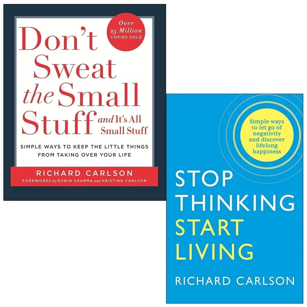 Richard Carlson 2 Books Collection Set,Don't Sweat the Small Stuff Stop Thinking