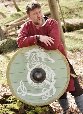 Fenrir Wikingerschild: Authentisches nordisches Design zum Wandbehang und Wik...